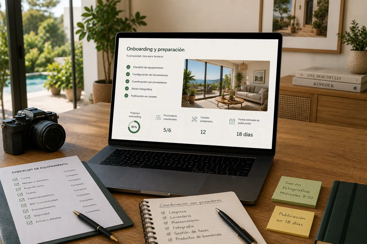Property setup and preparation for vacation rental