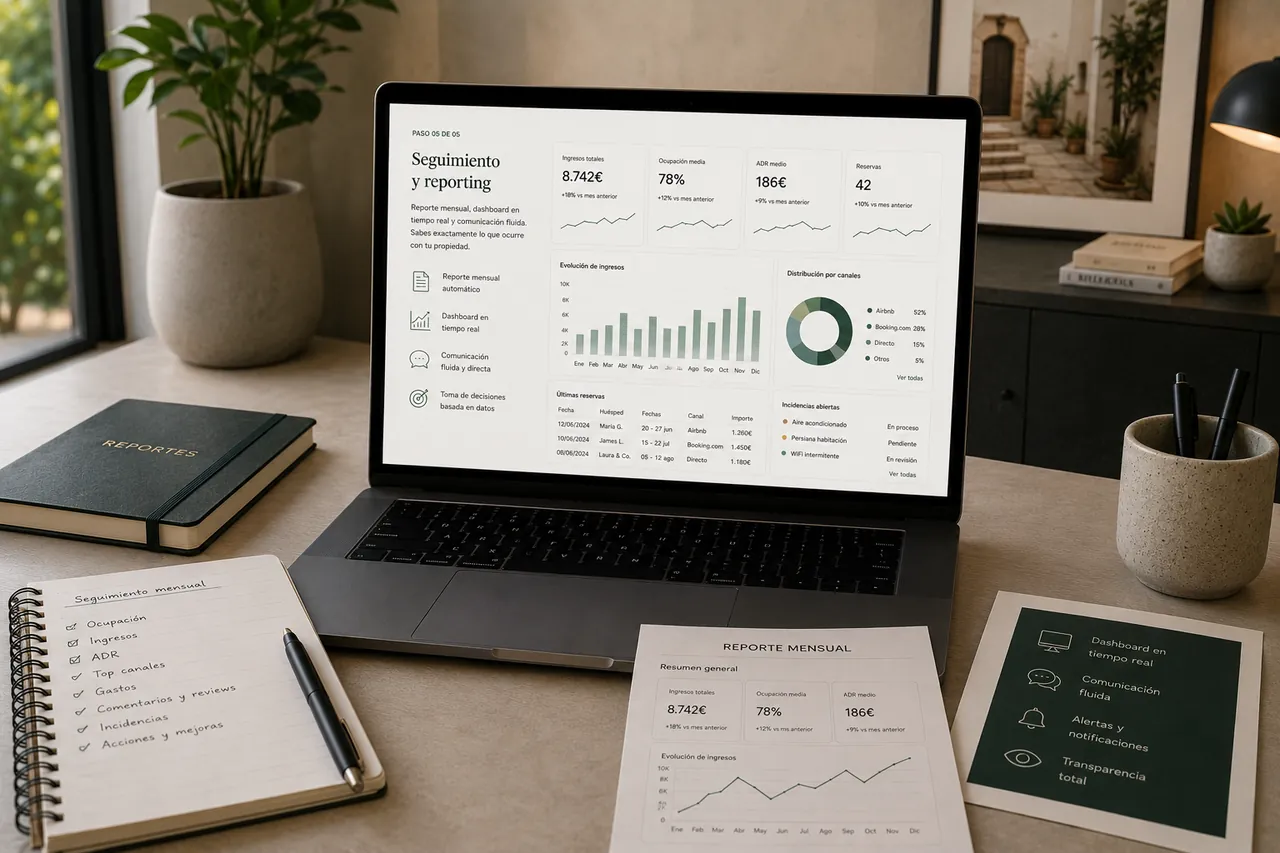 Operations, check-in and reporting for vacation rental management